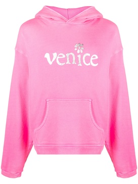 Venice-print cotton hoodie