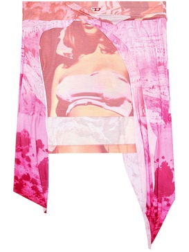 O-Malor-P1 graphic-print mini skirt