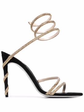 Margot 120mm jewelled snake sandals