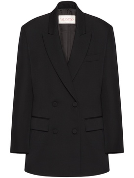 virgin-wool double-breasted blazer