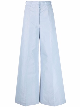 high-waisted wide-leg trousers