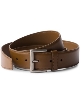 buckled leather belt