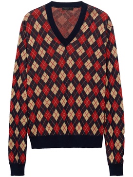 argyle cotton jumper