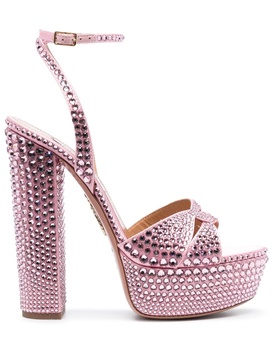 65mm crystal-embellished platform sandals