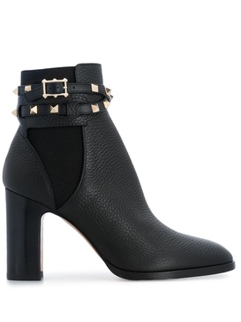 Rockstud 90mm leather ankle boots