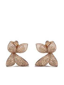 18kt rose gold Giardini Segreti diamond stud earrings