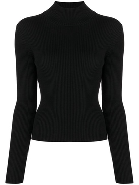 ribbed roll-neck jumper