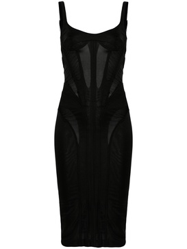 corset-style midi dress