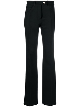 high-waisted straight-leg trousers