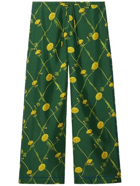 Dandelion floral-print flared trousers 