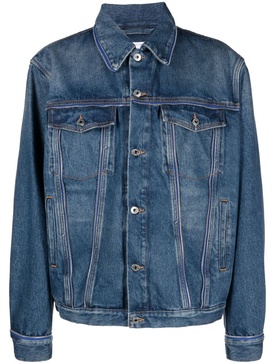 zip-embellishment denim jacket