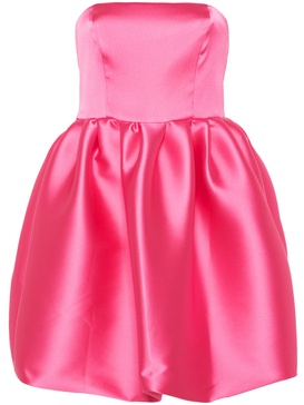 puffbal satin mini dress