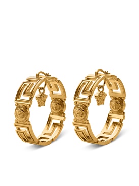 Greca Medusa-head hoop earrings