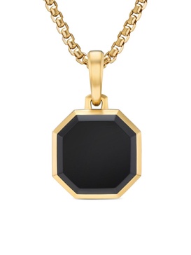 18kt yellow gold Faceted onyx amulet