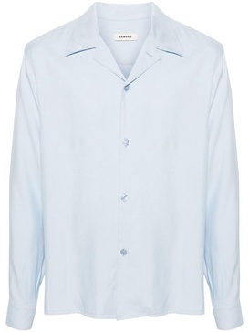 camp-collar twill shirt