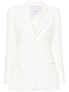 single-breasted crepe blazer