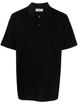 logo-embroidered cotton polo shirt