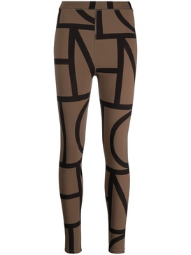 monogram-print leggings