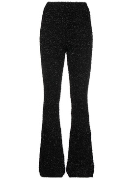 metallic-effect knitted trousers