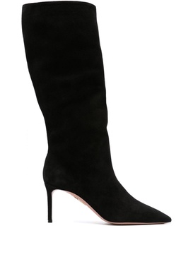 80mm pointed-toe suede boots