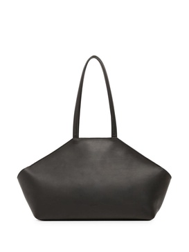 logo-debossed leather shoulder bag