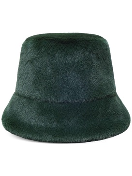 Green Faux Fur Bucket Hat