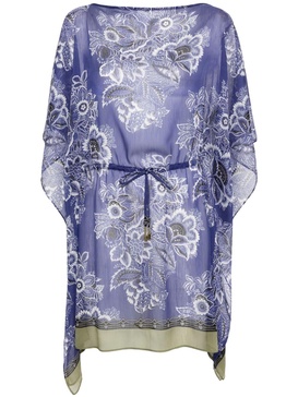 floral-print kaftan dress