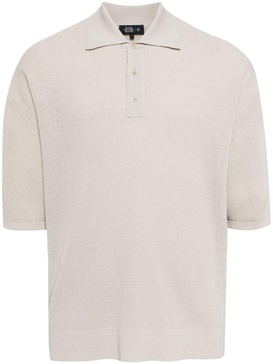 knitted short-sleeve polo shirt