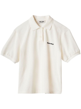 logo-embroidered cotton polo shirt