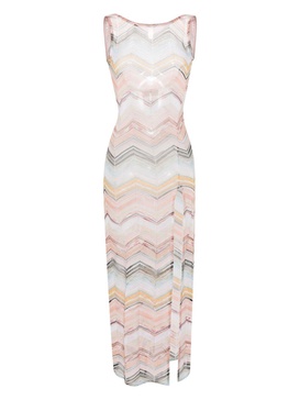 chevron-pattern beach dress