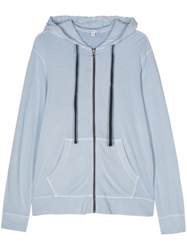 zip-up jersey hoodie