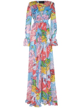 Bombing Graffiti-print maxi dress