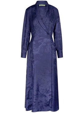 Winding Stream Party silk wrap dress