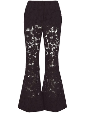 lace flared trousers