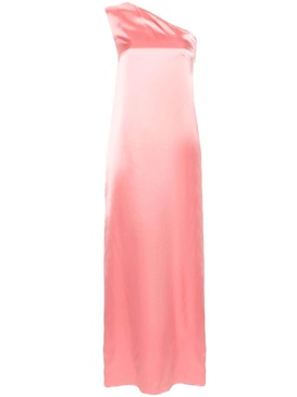 ribbon satin maxi dress