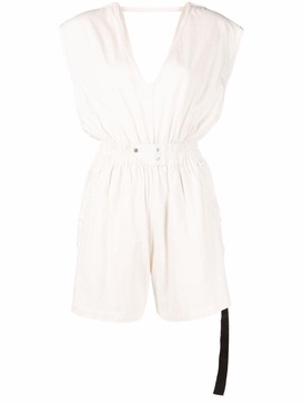 V-neck sleeveless playsuit