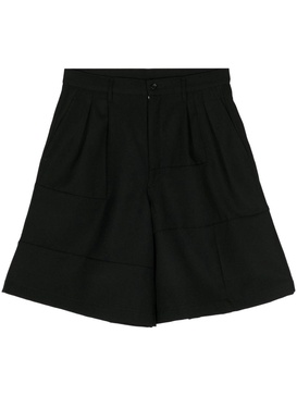 pleated wool tailored shorts 