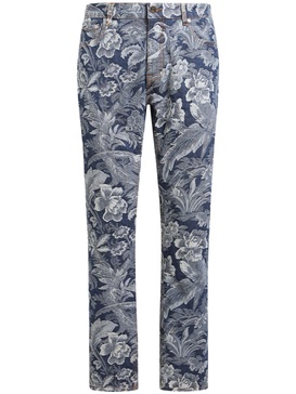 jacquard straight-leg jeans 