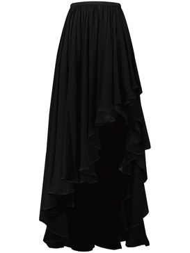 asymmetric georgette skirt