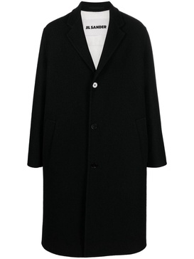 single-breasted mid-length coat