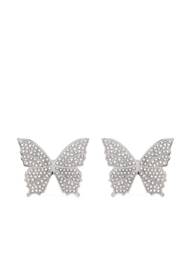 crystal-embellished polished-finish earrings 