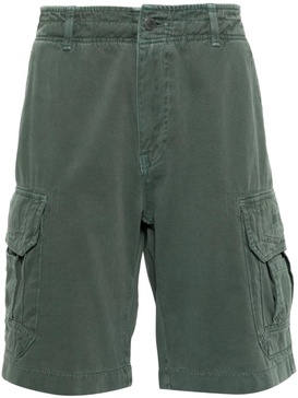 logo-embroidered cotton cargo shorts