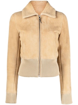 sheepskin bomber jacket