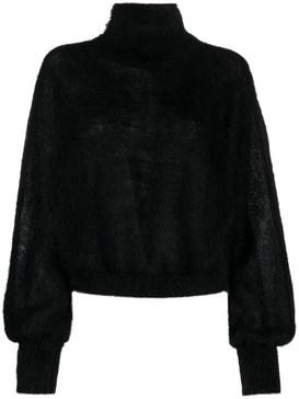 roll-neck mohair-blend jumper