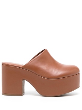 closed-toe platform mules