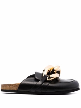 Chain loafer mules