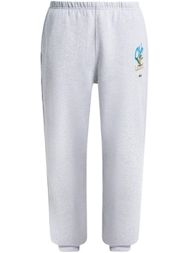 Iconic-print cotton track pants