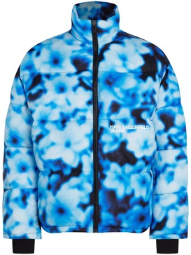 logo-print puffer jacket