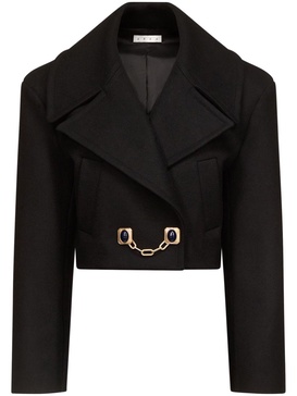 chain-detailing cropped jacket