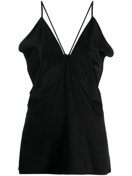 sleeveless V-neck top